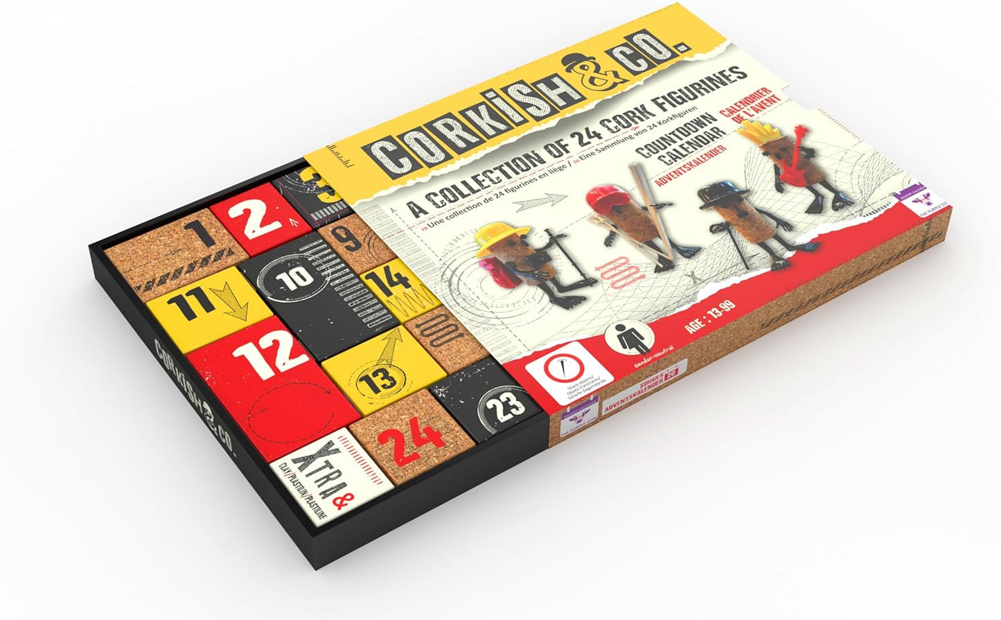Sohar’s Adventskalender – DIY Kork Adventskalender 2025 mit 24 handgemachten Korkfiguren, Kreatives Upcycling Bastelset aus Naturkork , Nachhaltiges Geschenk für Teenager & Erwachsene