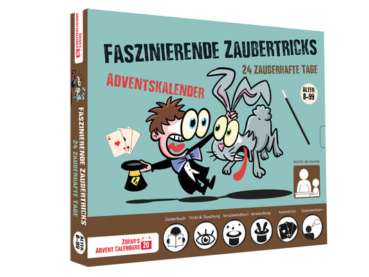 Amazing Magic 2022 English Version  Countdown Advent Calendar . 24 Easy to Learn Magic Tricks. Comes with a Step-by-Step Picture Guide + Video Guide. for Kids Aged 8+. The Perfect Magician Starter kit